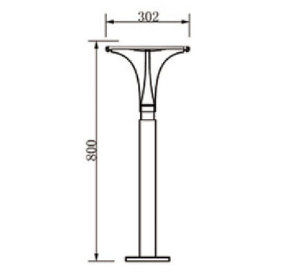 FT-TYN-006 Solar panels 9V 10W all In One Solar 5W LED Garden Lawn lamp Ip 65
