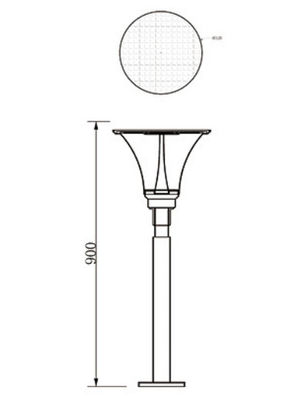 Outside Decorative Garde Solar Powered Lawn Lights , Solar Powered Bollard Lights