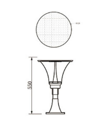 Professional Warm White Solar Led Lawn Lights Die Casting Aluminum Housing IP65