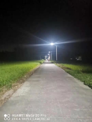 12 Volt 50 Watts Integrated LED Street Light Outside 7M Single Arm Pole